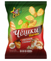 Сухарики хрустящие пшеничные Чёшки батон Со вкусом лесные грибы 60гр*20