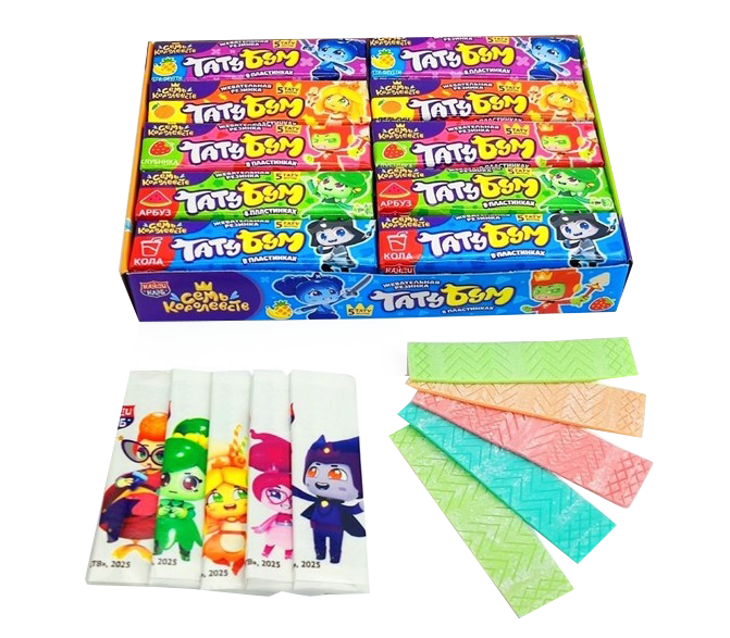 Жевательная резинка "Тату-Бум" 7 королевств 12,5 гр*20шт*30 бл