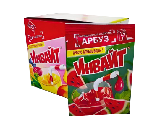 Напиток растворимый ИНВАЙТ АРБУЗ 12гр*24 шт