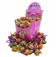 Чупс Фрутти 3D с жев.рез.двойной вкус 12гр 100шт*12бл