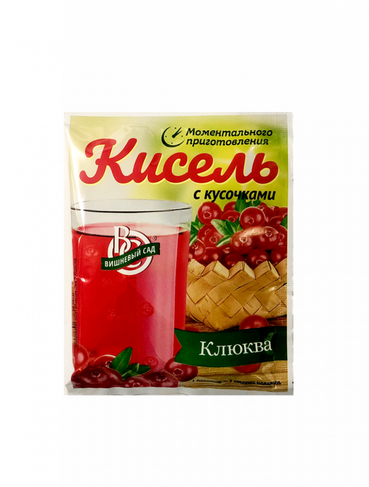 Кисель Вишн.сад Клюква с кусоч.б/п 30г*40