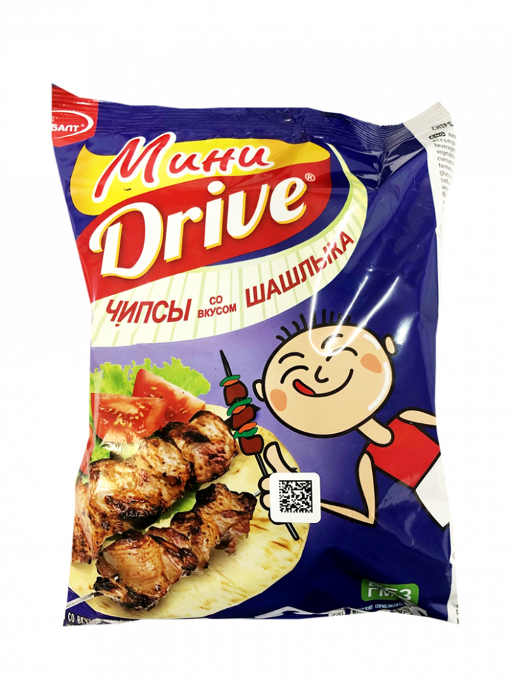 Чипсы мини Drive со вкусом шашлыка 55гр*10