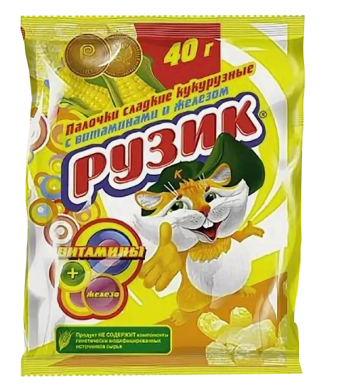 КУКУРУЗНЫЕ ПАЛОЧКИ РУЗИК 40гр*40шт