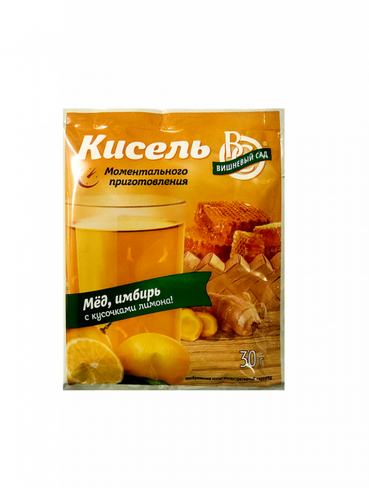 Кисель Вишн.сад Мед,имбирь,лимон с кусоч.б/п 30г*40