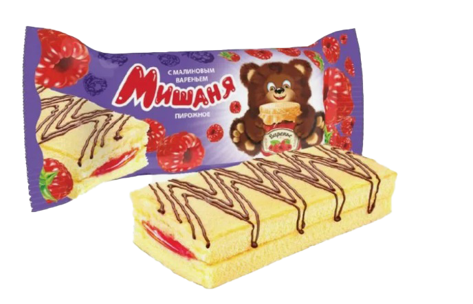 Конфеты бисквитные Мишаня с малин.варен. 1,75кг Донко КФ г.Курск
