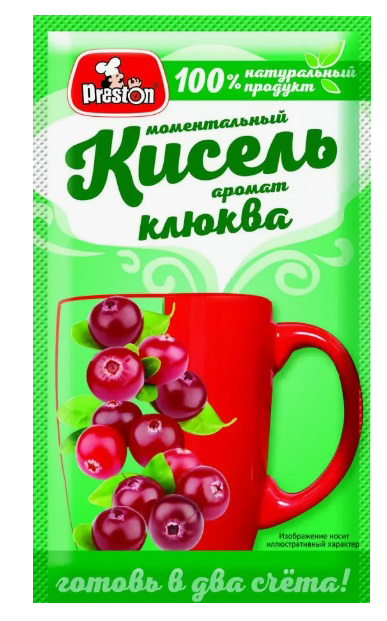 Кисель с ароматом Клюквы б/п фас. 30г*30шт Престон (Москва)