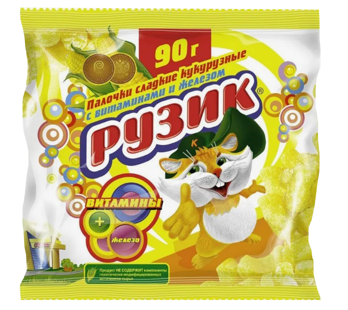 КУКУРУЗНЫЕ ПАЛОЧКИ РУЗИК 90гр*40шт