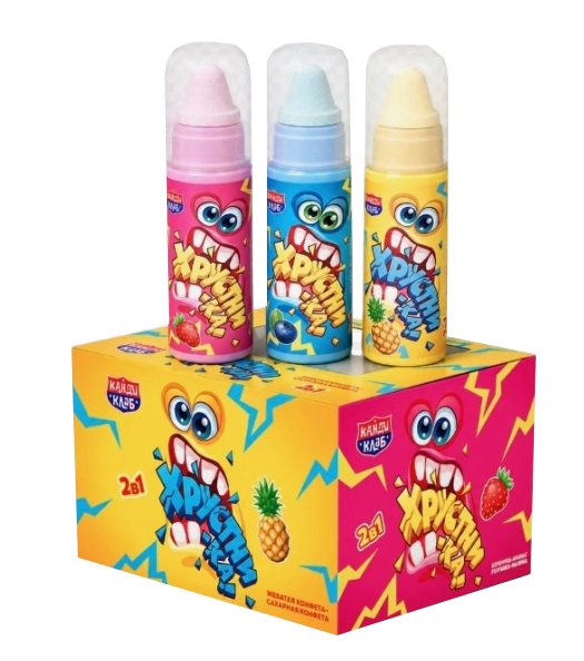 Жидкая конфета "Хрустни-ка " (клубника/ананас/голубика) 20гр*30шт