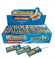 Жевательная конфета  ЖЕВАМБА Супер Татту на палочке тутти-фрути 10гр*50шт