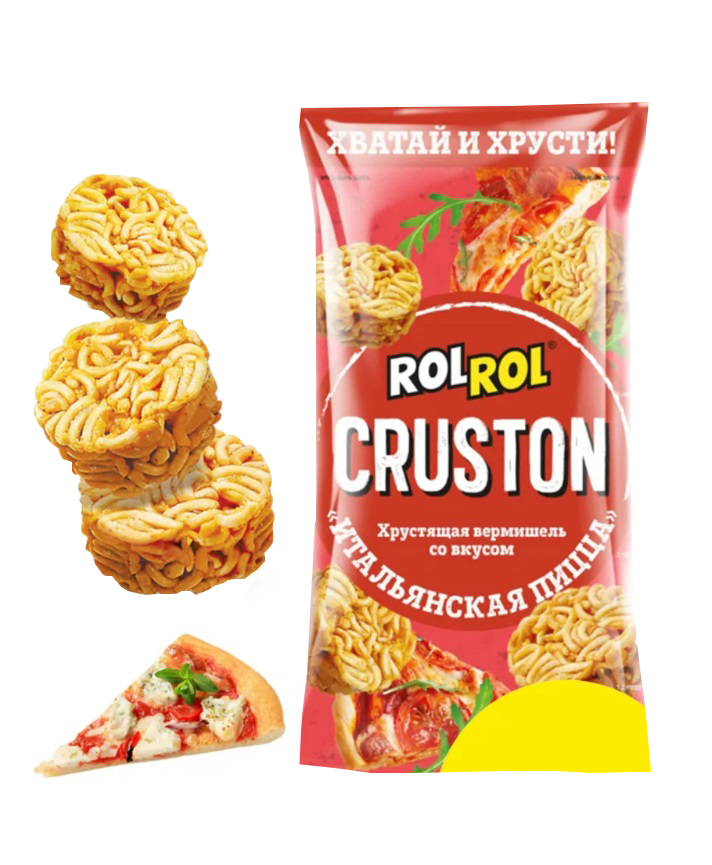 Снеки макаронные Рол-Рол Итальянская пицца 60г*24шт МФС (Москва)