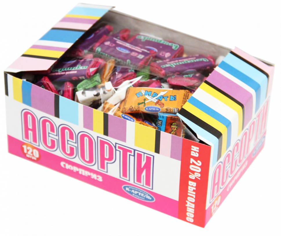 Жевательная резинка КАРТЕЛЬ ассорти  2,5 гр*120 шт
