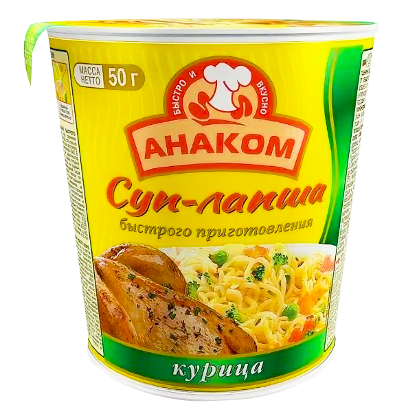 Лапша Анаком Курица стакан 50гр х 24шт (Владимирская обл)