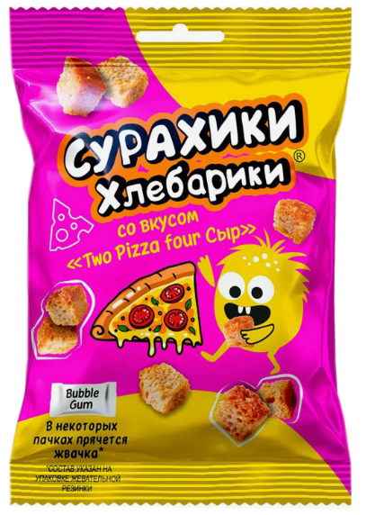СУРАХИКИ хлебные ХЛЕБАРИКИ со вкусом пиццы 40гр*40