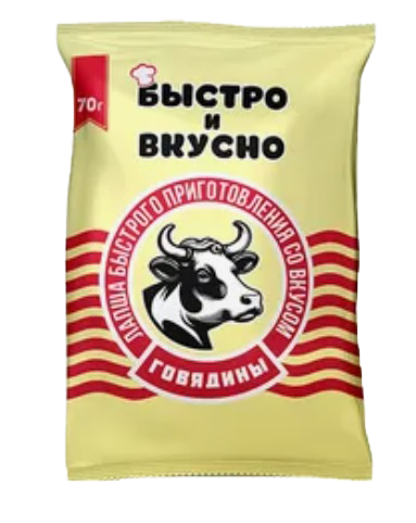 Лапша БЫСТРО И ВКУСНО Говядина пакет 70гр х 72шт (Владимирская обл)