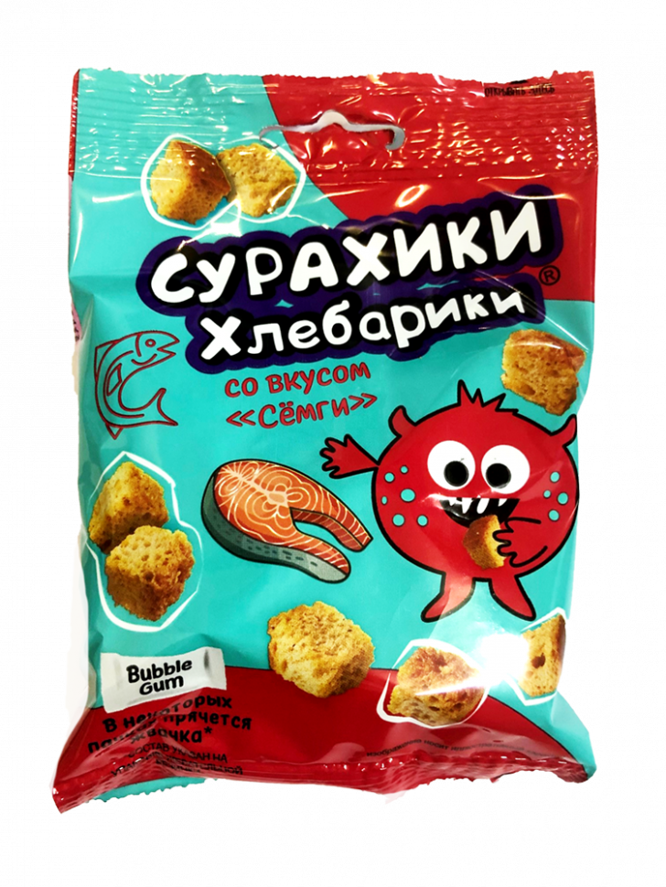 СУРАХИКИ хлебные ХЛЕБАРИКИ со вкусом семги 40гр*40