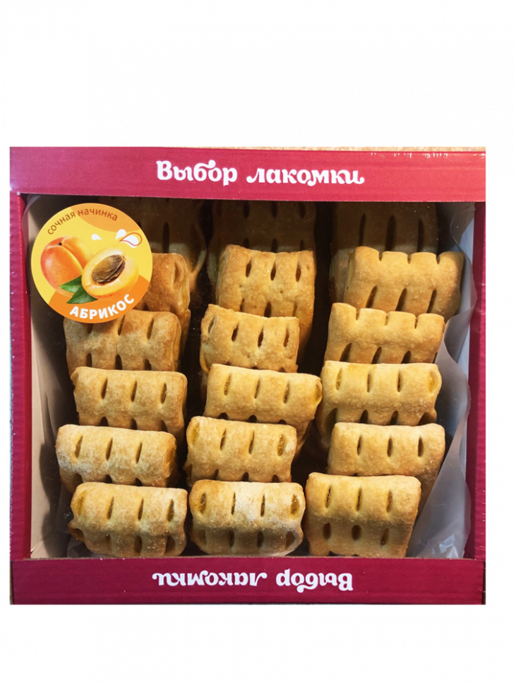 Печенье слоеное ШТРУДЕЛЬ со вкусом АБРИКОСА  (миниТВ) 450 гр ВЛ г.Челябинск