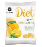 Карамель DIET БЕЗ САХАРА Лимон+Мята фас. 50гр*30шт (Малвик) Москва
