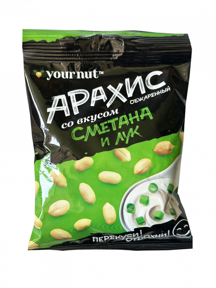 Арахис жар. соленый со вкусом Сметана и лук 80гр*36шт (Пенза)