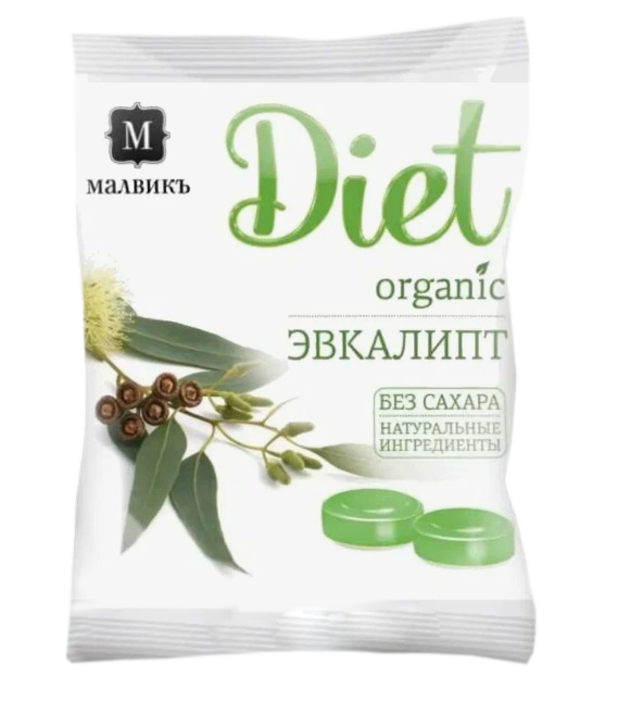Карамель DIET БЕЗ САХАРА Эвкалипт фас. 50гр*30шт (Малвик) Москва