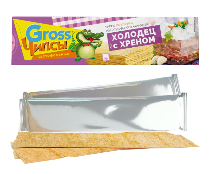 Чипсы картофельные "Gross" холодец/хрен 80гр*25шт