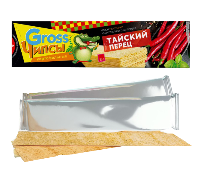 Чипсы картофельные "Gross" тайский перец 80гр*25шт