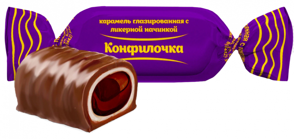 Карамель Конфилочка в шоколаде 1кг*8шт (Волгоград)