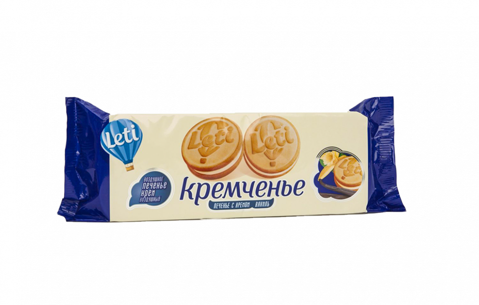 Печенье сахарное "Кремченье" Ваниль 150г.*9шт ГМ