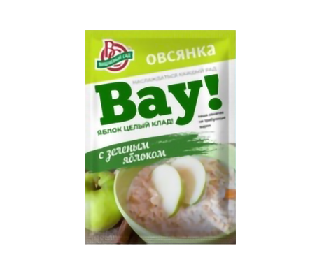 Каша овс.не тр.варки ВАУ Зел.яблоко со сливками 40г*25шт