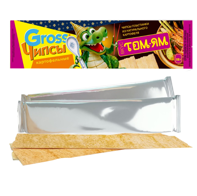 Чипсы картофельные "Gross" Том Ям 80гр*25шт