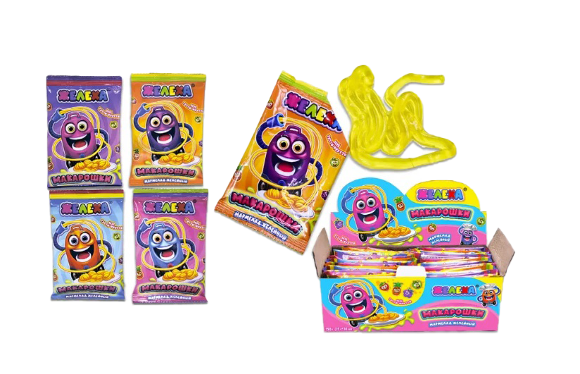 Мармелад Желеха Макарошки фрукт. 25гр *30шт*12 (Холодок)