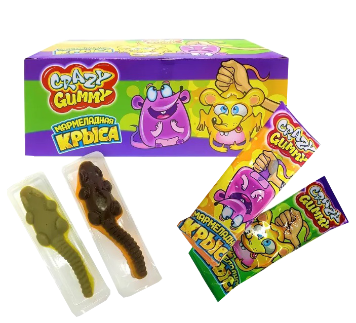 Мармелад  CRAZY GUMMY Мармеладная крыса 15гр*36шт