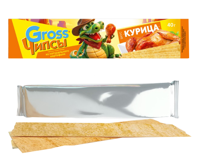 Чипсы картофельные "Gross" курица 40гр*25шт