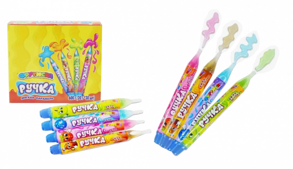 Мягкая Карамель Фрутиска Ручка ассорти 20гр *30шт*12 (Холодок)