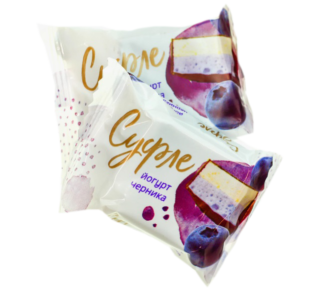 Конфеты Суфле Йогурт-Черника с Фруктозой 200гр*15шт (Покровск) Энгельс