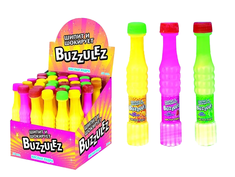 Сахарная пудра BUZZULEZ XXL в бутылочке 7 гр*36 шт*18 (Холодок)
