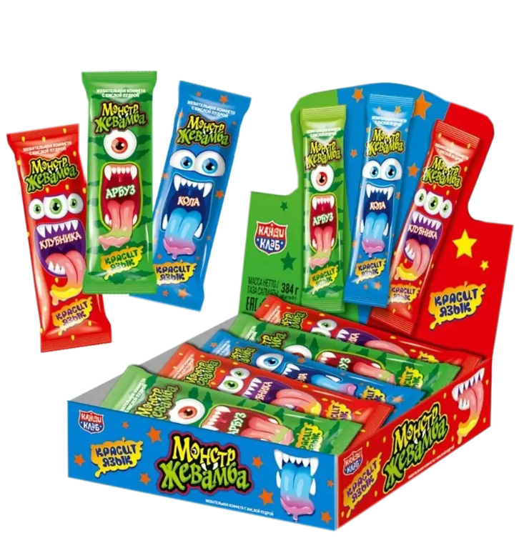 Жевательная конфета  МОНСТР ЖЕВАМБА  8гр*48шт