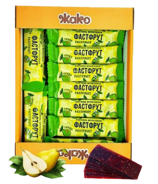 Пастила ФАСТФРУТ Груша 1кг*10шт (Жако КФ) Нальчик