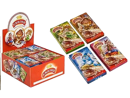 Плитка Шоколадная СКАЗКА со взрывной карамелью фас.15гр*42шт (Нижний Новгород)
