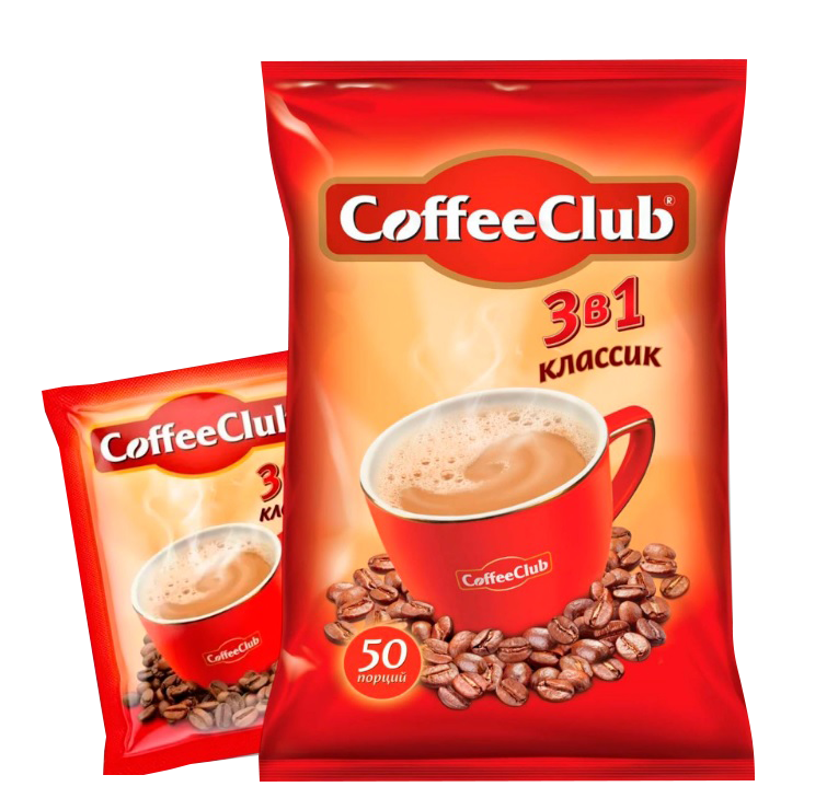 Кофе 3 в1 "CoffeeClub" классик 18гр*50шт*20