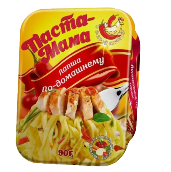 ЛБП ПАСТА МАМА контейнер СО ВКУСОМ ОСТРОЙ КУРИЦЫ по домашнему 90гр х 24шт (Казахстан)